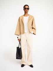 Jacquie wool jacket Dark Sand