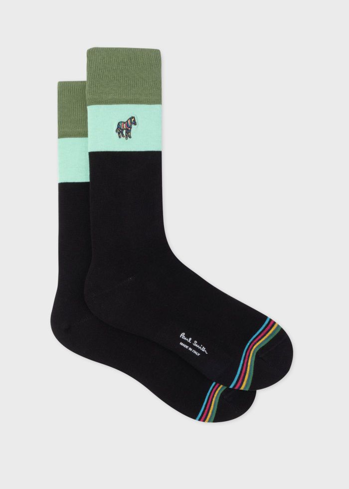 'Zebra block' Socks