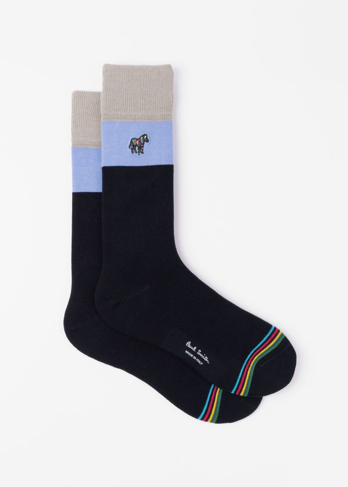 'Zebra block' Socks