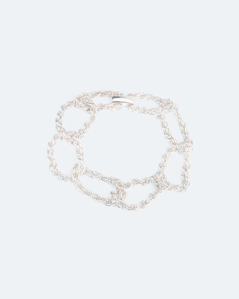 Twisted rope chain link bracelet