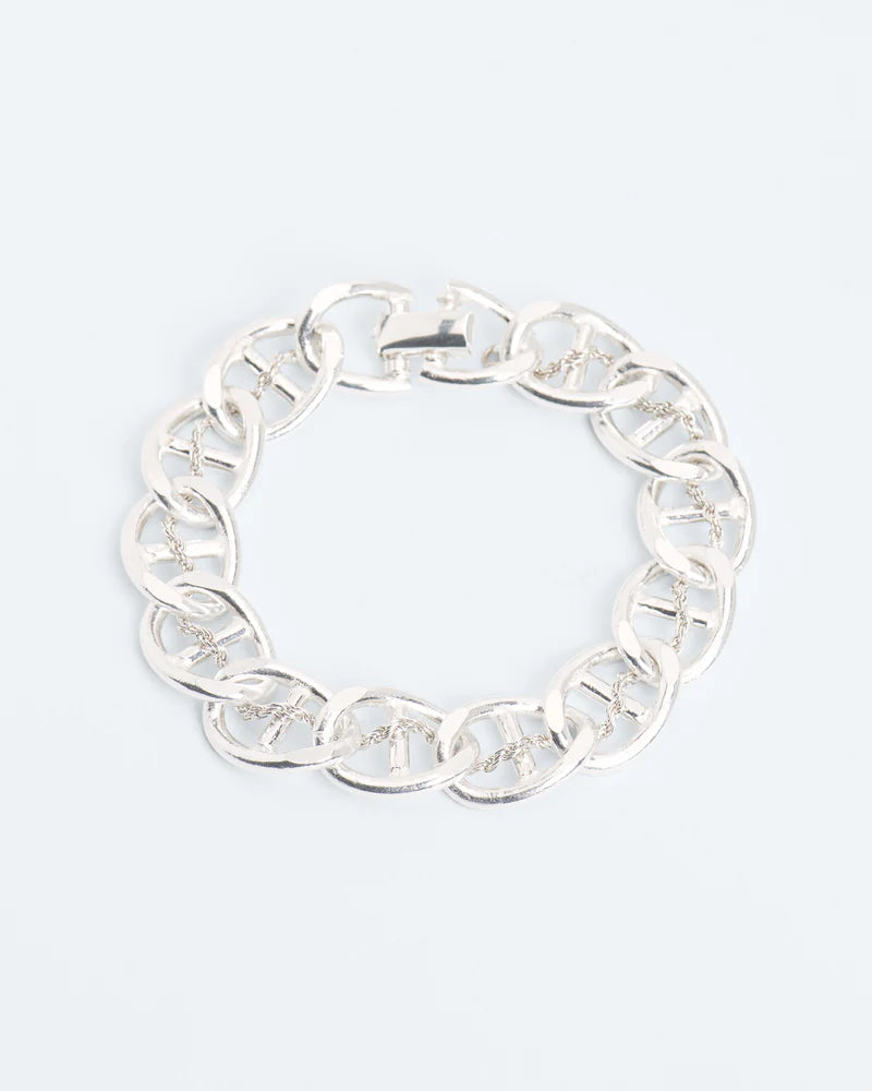 Entwined mariner rope chain bracelet