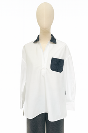 Sleeve woven blouse