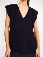 Cilia wool vest Black