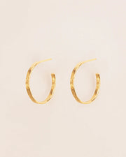 Hammered hoops in 18 ct. gold