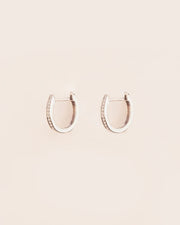 Hoops with white diamonds in 18 ct. gold