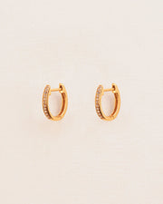 Hoops with white diamonds in 18 ct. gold