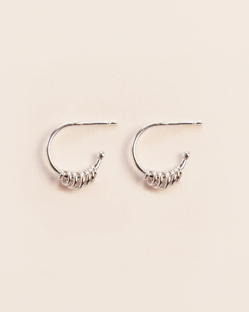 Hoop earrings with small hoops