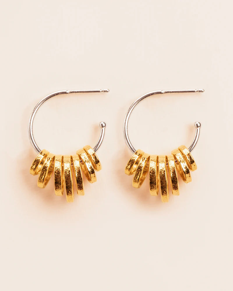 Hoop earrings with hoops