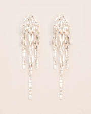 Stud earrings with dangling leaves