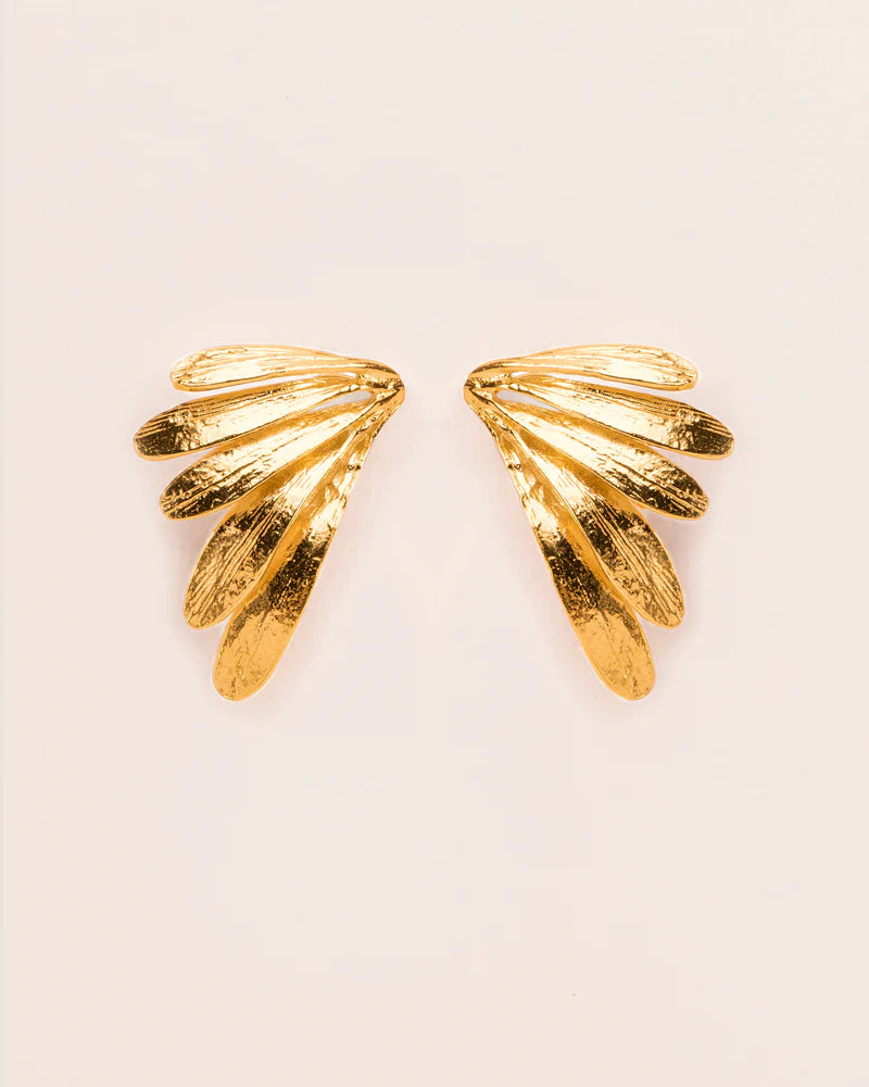 Leaves clip earrings