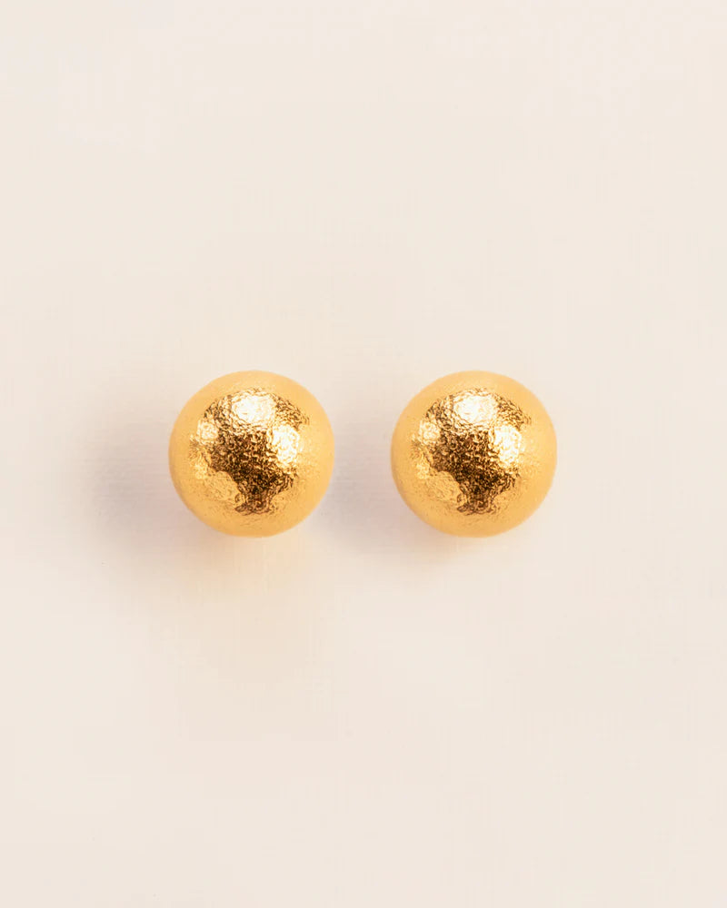 Hammered ball stud earrings