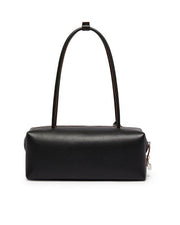 Holdallst Natural leather bowler bag Black