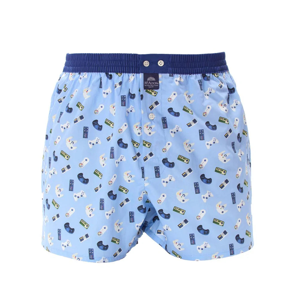 Gaming consoles light blue Boxer Short