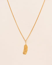 Necklace with feather pendant