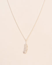 Necklace with feather pendant