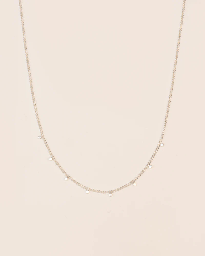 Necklace with hammered charms