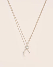 Duo necklace with signature grigri pendant and crystal