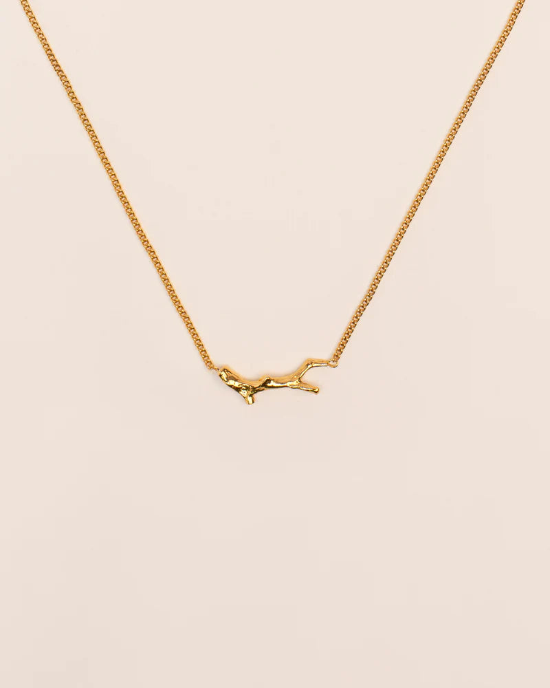 Necklace with branch-shaped element