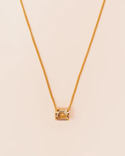 Necklace with citrine crystal