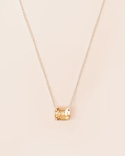 Necklace with citrine crystal