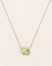 Necklace with peridot crystal