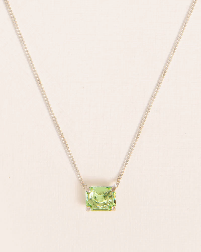 Necklace with peridot crystal