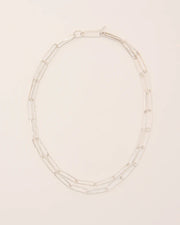 Hammered link chain necklace