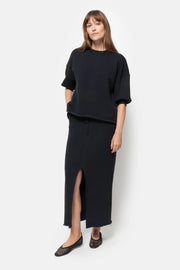 Memphis Sweat Skirt Dark Navy Blue