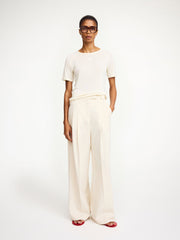 Cymbaria high-waist trousers Pearl