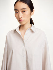 Derris organic cotton shirt Old beige Thin