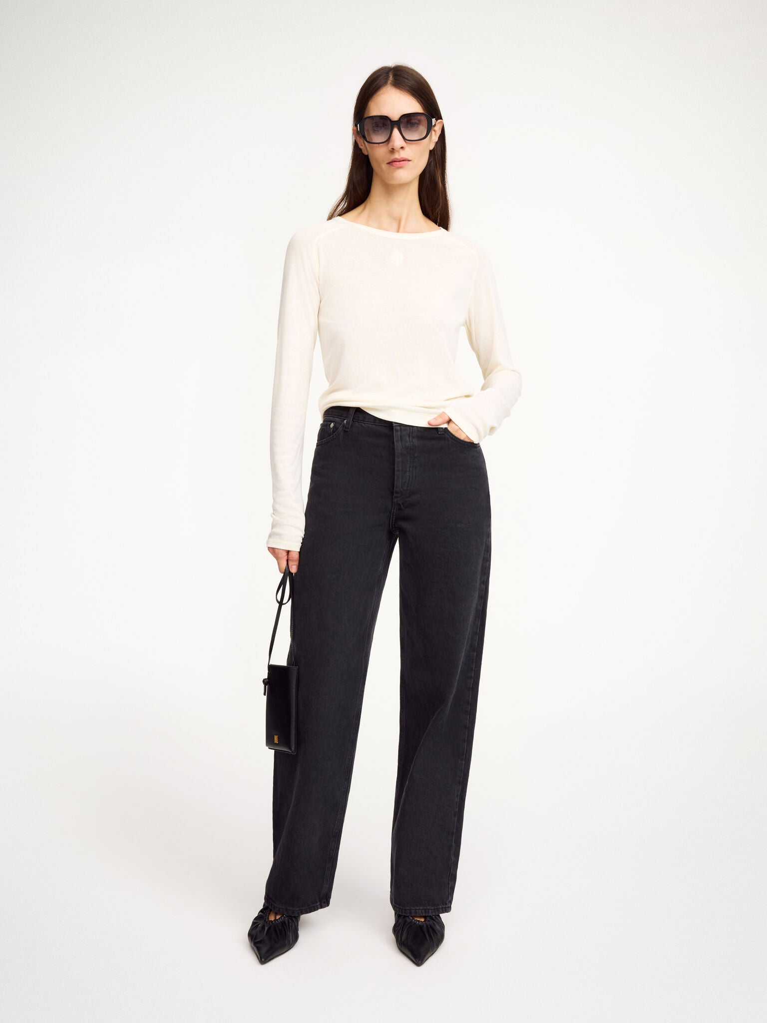 Fritha long-sleeved T-shirt Soft-White