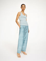 Lyria silk Trousers Arona blue