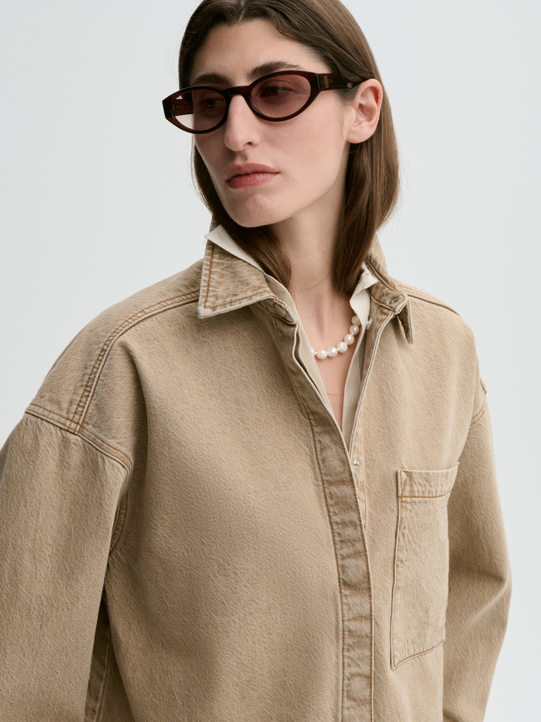 Dea denim shirt Toasted Coconut