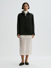 Audrey satin shirt Black