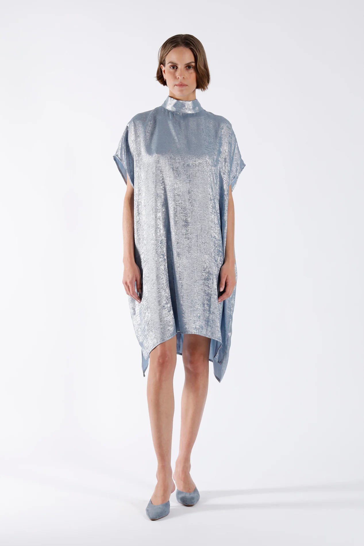 Lawn dress Denim blue