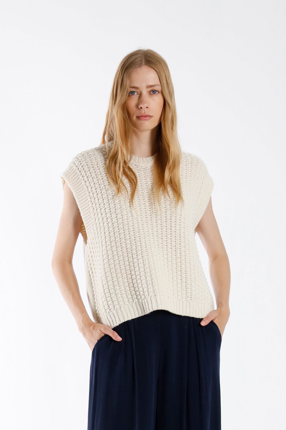 Pagode Top-Pull Ecru