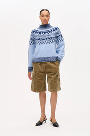 Ciana Sweater in Blue fair Isle