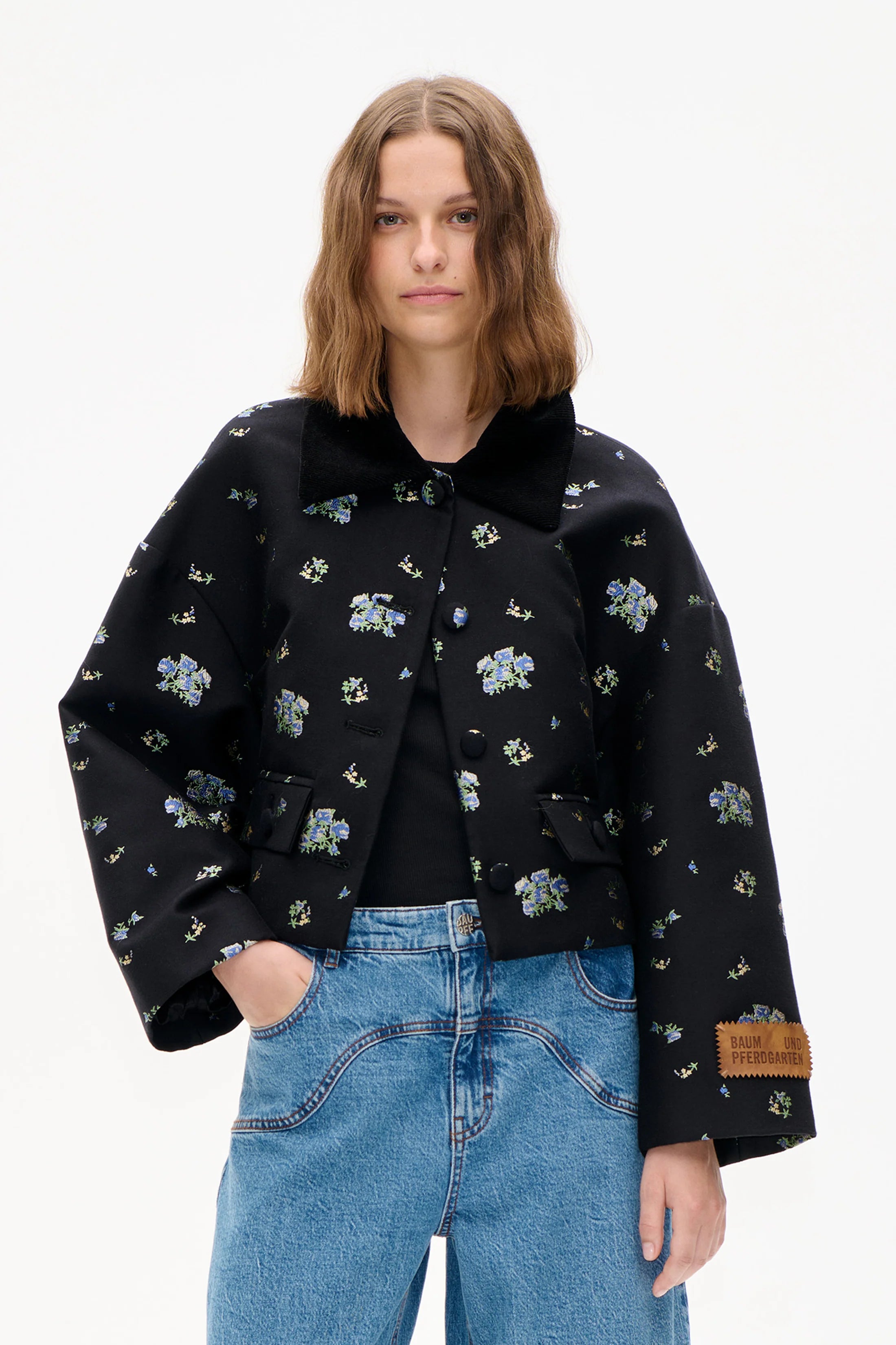 Bebeth Jacket Black Small Flower