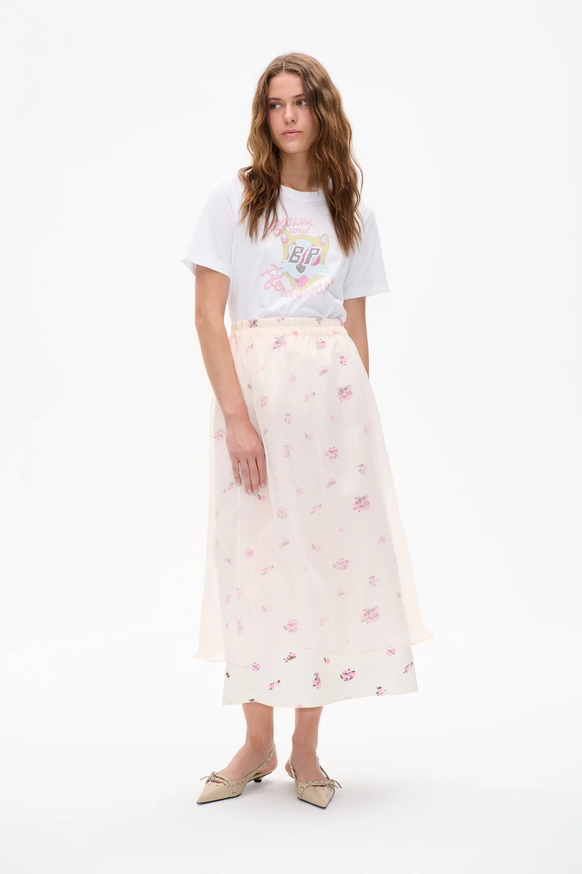 Sevari skirt Fuchsia pink Flower