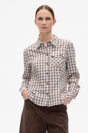 Mena shirt Crème Mini Check