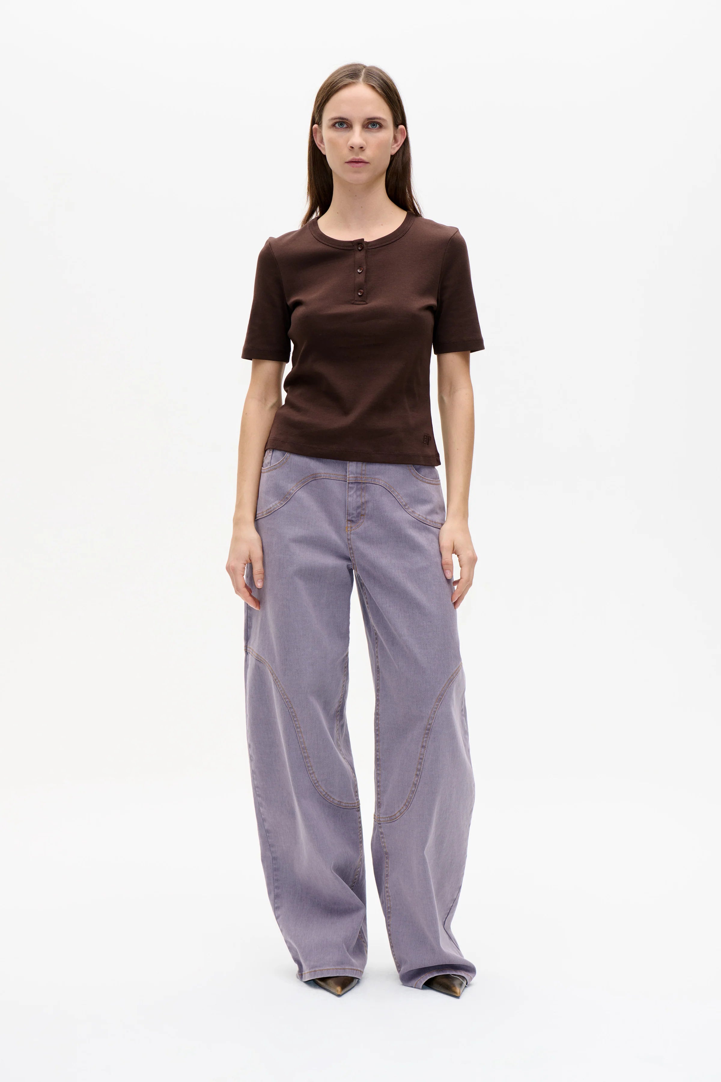 Napolen Jeans Dusty Grey Lilac