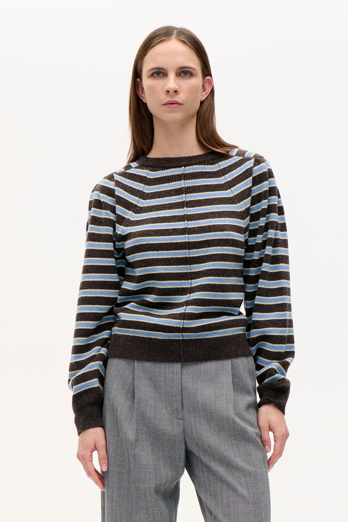 Cylia Pull Ivy Green Stripe