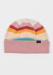 Women's Pink 'Swirl' Knitted Lambswool Beanie