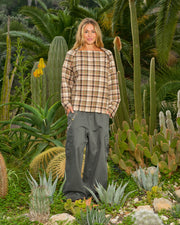 Pamela Top Checked Wool