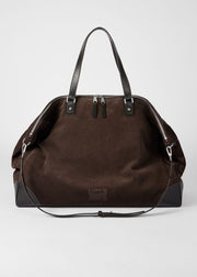 Brown Suede Duffle Holdall
