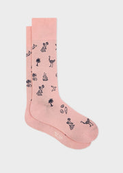 Pink 'Ostrich' Socks