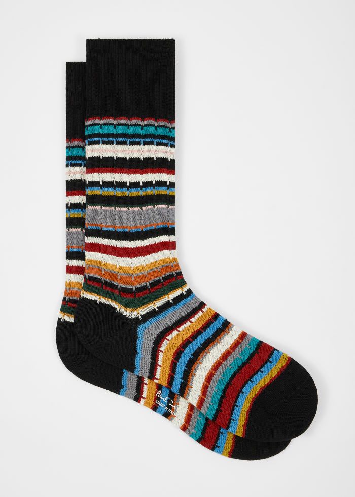 Cotton-Blend 'Signature Stripe' Socks