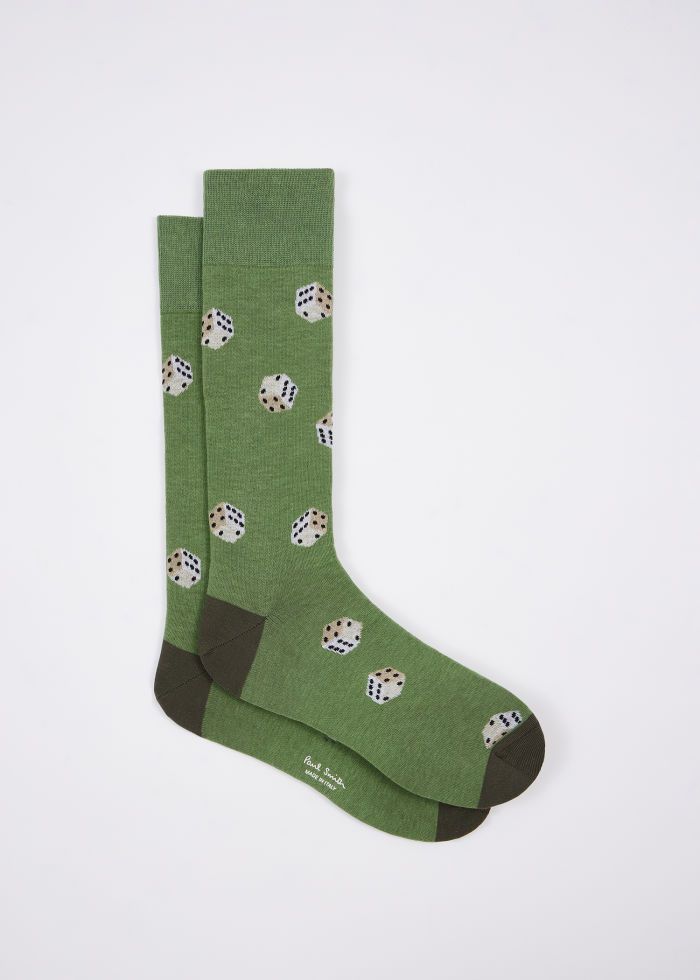 Green 'Dice' Socks