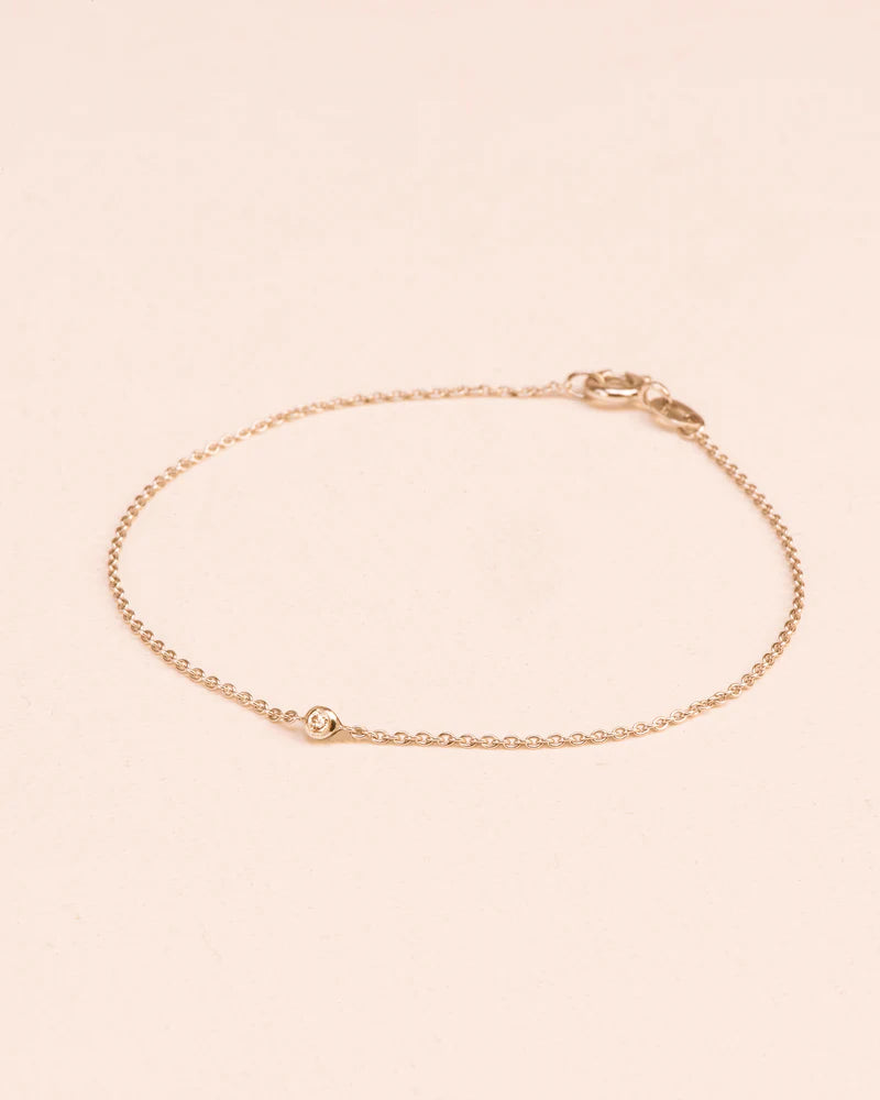 Bracelet with white diamond in 18 ct. gold