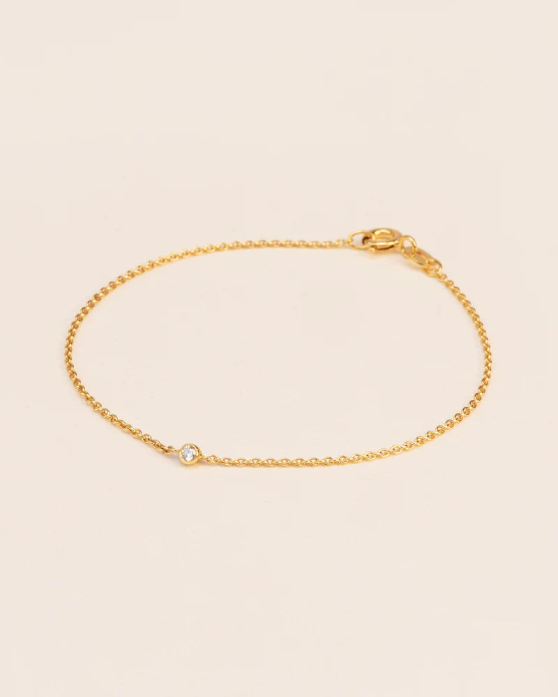 Bracelet with white diamond in 18 ct. gold